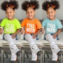 Conyson Hot Sale Cute Summer Kids Printing T Shirts Cotton Soft Comfortable Girls Short Sleeves T Shirts