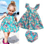 Conyson Children Wholesale Girls Summer Clothing Sleeveless Floral Flower Kids Clothing Girls' Dresses for 2-6 Years