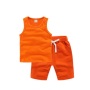 Conyson ins summer Custom logo Made Outdoor toddler boys girls print sets Baby Clothes Kids clothing Tracksuits vest shorts Set