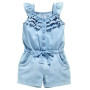 Conyson High Quality Euramerican Summer New Small Fly Sleeve Denim Overalls Kids Clothes Short Trousers Toddler Girls Suspender