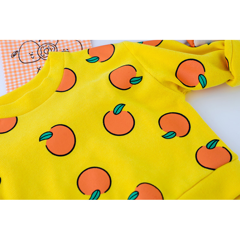 2021 autumn New Style kids clothing long sleeve print cartoon tops denim Girls Jumpsuits children baby boy clothes set