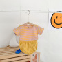 Conyson ins Fashion cotton Summer Casual children tshirt Pants 2 Piece Suit wear Toddler baby Boys girl's shorts clothing sets