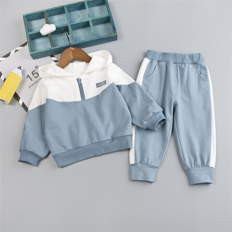 Conyson Spring Cotton Kid Boys Fashion Full Sleeve Hoodie Pants 2pcs Set Fall Sportswear Children's Clothing Sets for Boys