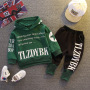 Autumn Letters Baby Boy Casual Clothing Boy Trendy Hooded Boy Sports Tracksuits Sets