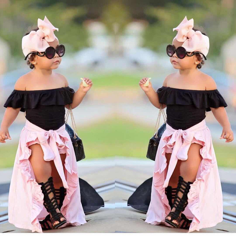 Conyson hot sale Fashion Designer Kids Boutique Clothes shorts Outfits streetwear 4pcs t-Shirt Toddler Girl Summer Clothing sets