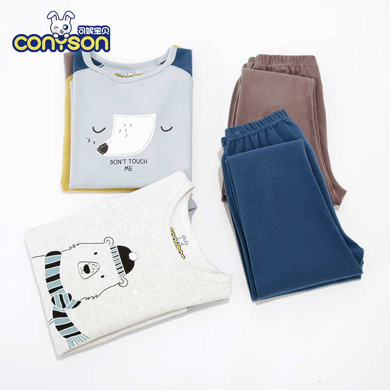 Factory Supply Breathable Long Sleeve Cartoon Teen Boy Boutique Pajamas Kids Sleepwear Set