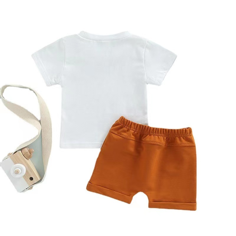 Conyson Summer Toddler Boys Polo Shirt+Shorts Sets Cotton Short Sleeves Stripe T Shirt Casual Baby Boy 2 pcs Suit Outfits
