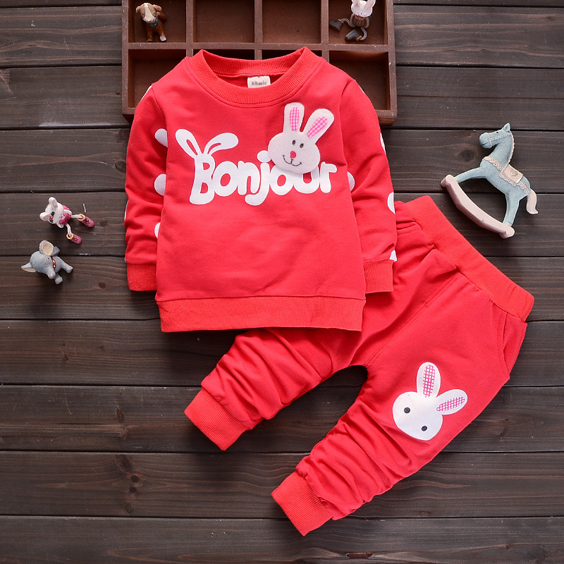 Conyson Wholesale rts Autumn toddler Baby suit infant kids Tracksuit little girls' boutique Cotton clothes children clothing set