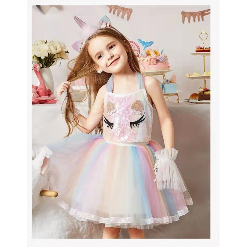 Conyson Wholesale High Quality Baby Frock Designs Boutique 3-11 Year Kids Clothing Princess Mesh Evening Party Girls Dresses
