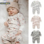 Conyson Stock Lots GOTS Custom 100% Orgnaic Cotton Spring Autumn Long-sleeved Friendly Newborn Baby Clothing Unisex Rompers