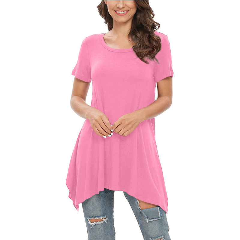 hot sale custom logo korean fashion loose clothes womens solid colors order summer one piece adult woman ladies dress undershirt