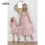 Conyson Summer Mother Daughter Matching Chiffon Long Dresses Clothing Kids Mom And Daughter Set Mommy And Me Elegant Dress