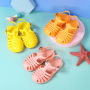 Conyson hot sale rts Korean kids design shoes children hook & loop toddler girls fashion princess solid jelly sandals kids shoes