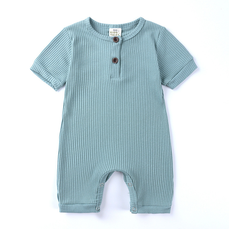 Hot Sale Summer One Piece Baby Clothes New Born Boy Girl High Quality Stretch Home Wear Kids Rompers Pajamas Babies