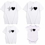 Conyson Hot Sale Family Couples Matching Parent Outfit Dad Mom Baby Girls And Me Heartbeat Printed Man Woman Kids Clothes Shirt