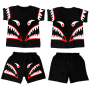 High Quality Short Sleeve Cartoon Children Summer Suit Kids Boy 2 Pieces Clothing Set