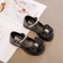 Conyson Wholesale Discount Summer Latest Design Pu Hook & Loop Soft Microfiber Greatbuy Children Bow Shoes Girls Princess Sandal