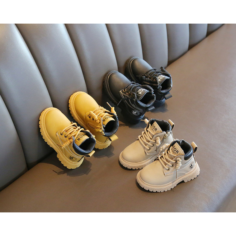 Conyson hot sale winter Korean design waterproof child Non-slip boot kid boy girl Outdoor snow walking warm Martin boot shoes