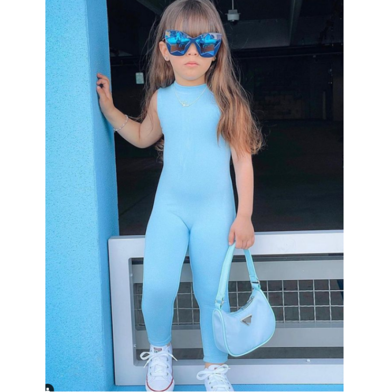 Conyson Summer Hot Sale Little Girl Clothing Oem Fashion Colors Solid Soft Cotton Baby Girls Sleeveless One Piece Jumpsuit