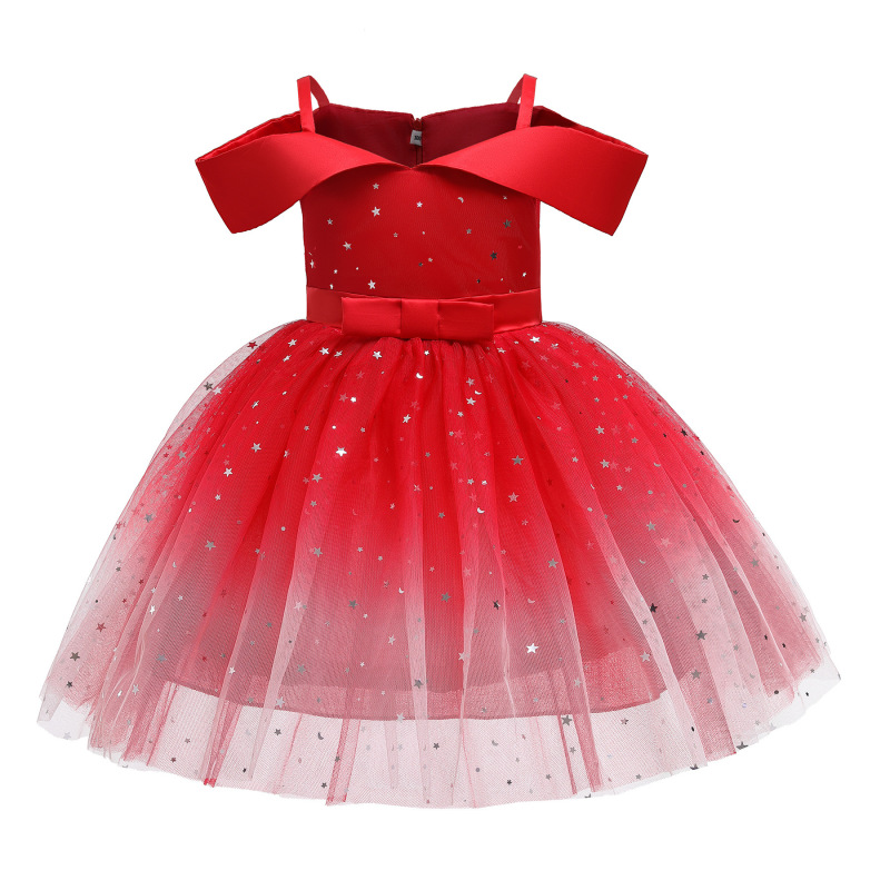 Conyson The Latest Baby Costumes Tulle Boutique Off Shoulder factory direct sale floral Clothing Children's Girls Princess Dress