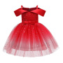 Conyson The Latest Baby Costumes Tulle Boutique Off Shoulder factory direct sale floral Clothing Children's Girls Princess Dress