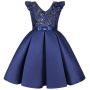 Conyson New Little Flying Sleeve Wholesale Embroidery Children Sequin Dress Skirt Festive Party Princess Fancy Girls Dress