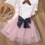 Conyson Hot Fashion New Kids Summer Clothes Baby Little Girls Halter Fantasy Casual Dress Gauze Princess Sleeveless Dresses Sets