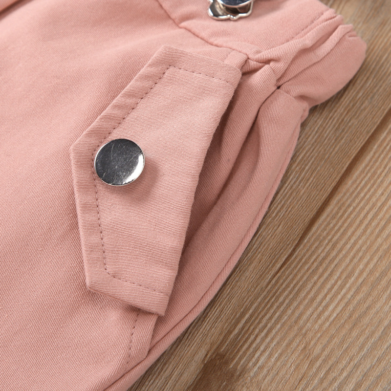 Fashion 2pcs Kid Girls Outfit Sets Casual Summer Girl Clothes Set Flying Sleeve Top Suspender Shorts 2pcs Suit Casual Kids Set