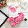 Casual Dot 100% Cotton Knitted Two Piece Outfits Kids Sport Play Set Clothing Baby Clothes