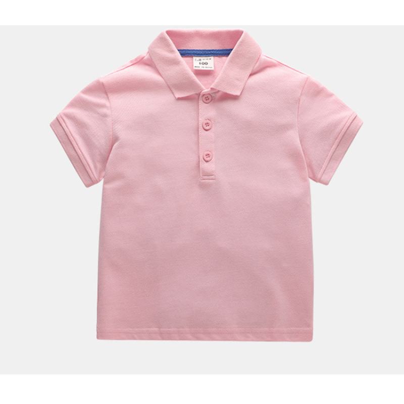 Wholesale High Quality Solid Color Casual Polo Shirt Cotton Children Polo Shirts Customized Short Sleeve Polo Shirt
