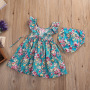 Conyson Children Wholesale Girls Summer Clothing Sleeveless Floral Flower Kids Clothing Girls' Dresses for 2-6 Years