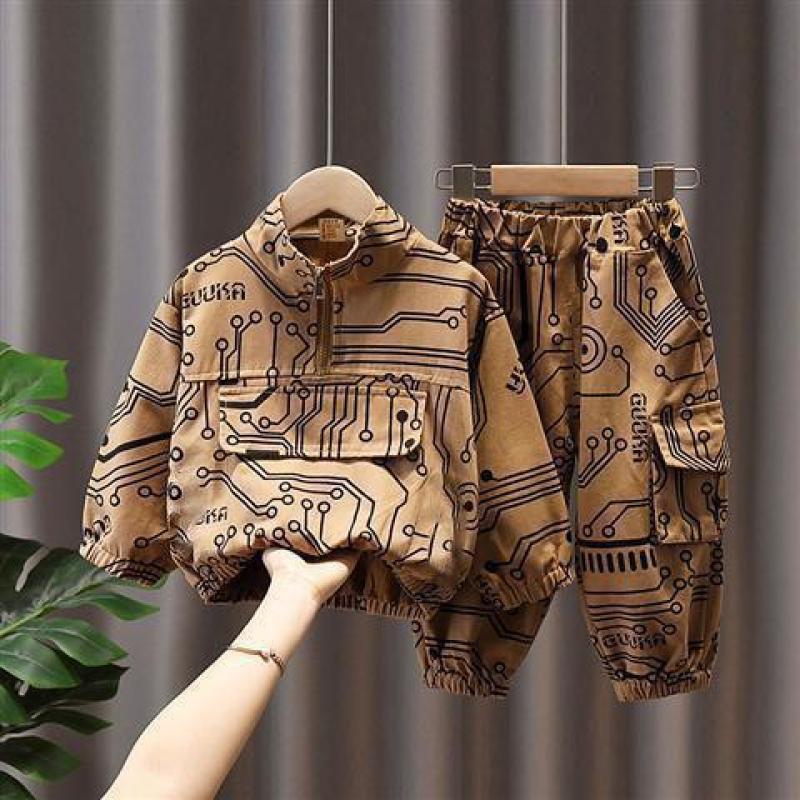 Conyson fashion Wholesale toddler casual suits Baby Clothes Kids pop boy girls zipper cotton clothing Tracksuits Sweatsuit Sets