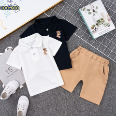 Conyson Summer Newborn Bulk Fashion Little Boy Clothing Suits 1-3 Years Blouse Shorts 2 Pieces Children's Boy Clothing Sets
