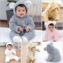 Wholesale Polyester Knitted Bodysuit Long Sleeve New Born Baby Clothes Rompers Winter Baby Romper Baby Onesie