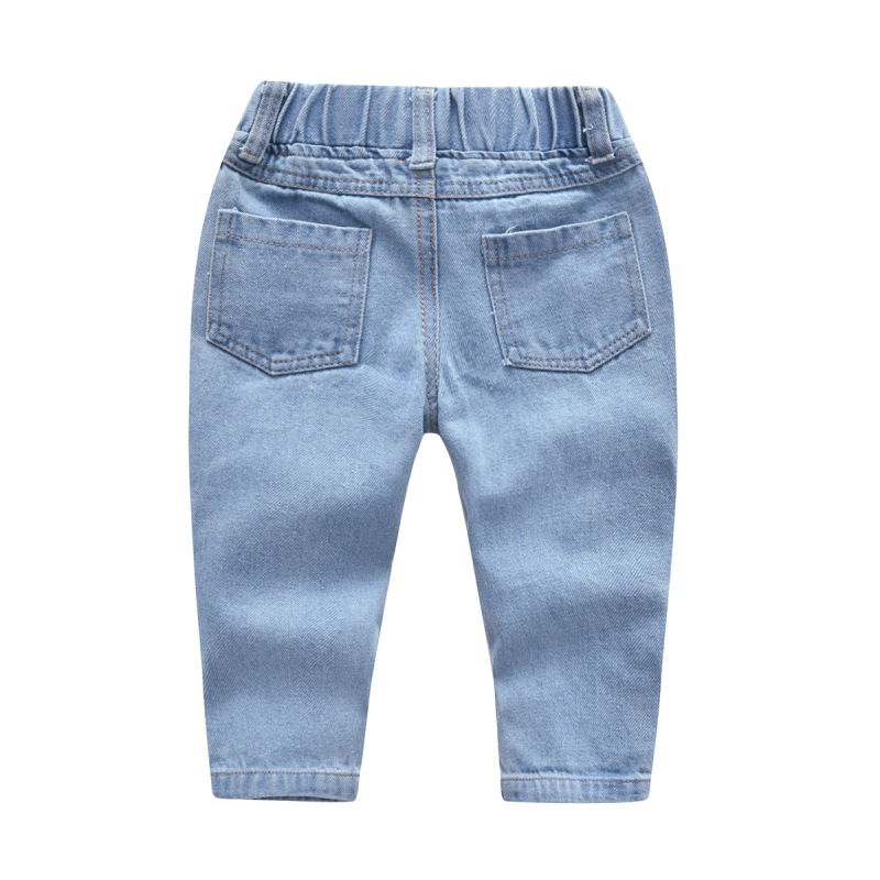 Conyson Wholesale Low Price Fashion Ripped Summer Boutique Little Girl 1-5 Years Cute Print Short Top+Jeans Girls Matching Set