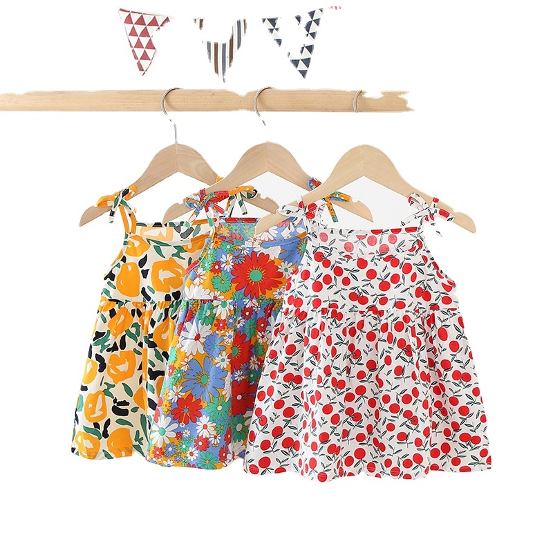 Pure cotton girls skirt baby summer little girl infant baby skirt clothes children's one-piece skirt sleeveless baby clothes