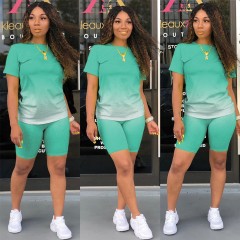 Wholesale Custom Logo Jogger Tracksuit Workout Digital printing Summer Women 2 Pieces Gym Yoga Matching Shorts Fitness Lady Set
