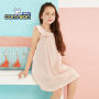 Modern Sleeveless O-Neck Knee-Length Dot Print Summer Girl Cotton Simple Design Dresses Wholesale Latest