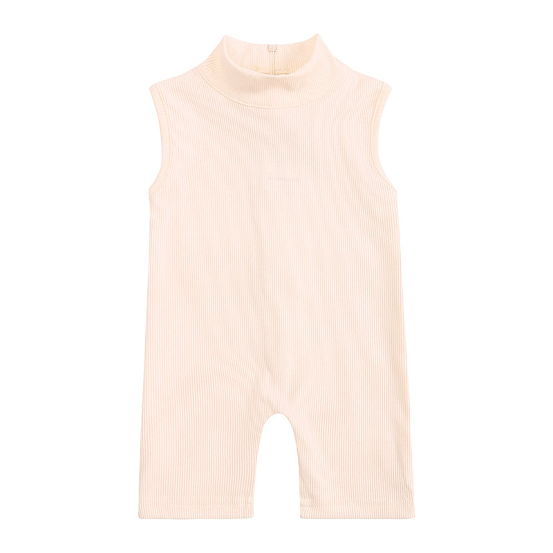 Conyson fashion summer boutique stripe baby Children's zipper Cotton clothes kids Girl casual Sleeveless one piece clothing wear
