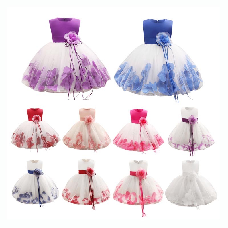 Conyson Kids Clothes Summer Lace Layered Fancy Girl Dresses For Wedding First Holy Communion and Party Prom Gowns Flower Ribbons