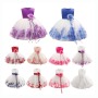 Conyson Kids Clothes Summer Lace Layered Fancy Girl Dresses For Wedding First Holy Communion and Party Prom Gowns Flower Ribbons