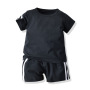 Conyson wholesale Custom Summer Children's Short-Sleeved Pullover Stationary Multi-Color Two-Piece Children's Clothing Kids Set
