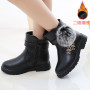 Conyson wholesale winter Korean design size 21-36 child PU Leather boot baby kid boy girl snow clothing Martin boots shoes