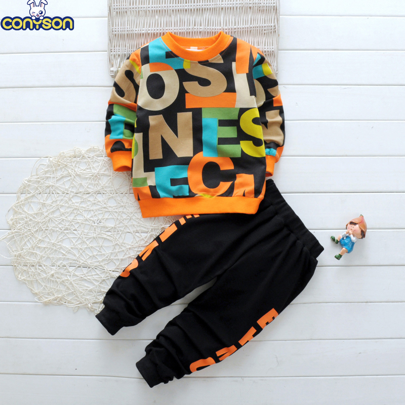 Manufacturers Selling Cartoons Casual Sweater Suit Sports Tracksuits Kids Boy Clothing Sets For Boys