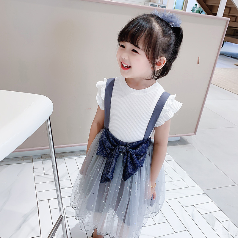 Conyson Hot Fashion New Kids Summer Clothes Baby Little Girls Halter Fantasy Casual Dress Gauze Princess Sleeveless Dresses Sets