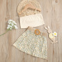 Conyson Bulk Little Kids Summer Sleeveless Slip Pleated Floral Print Skirt 1-6 Years Two Pieces Clothing Set 2023 Baby Girls Set