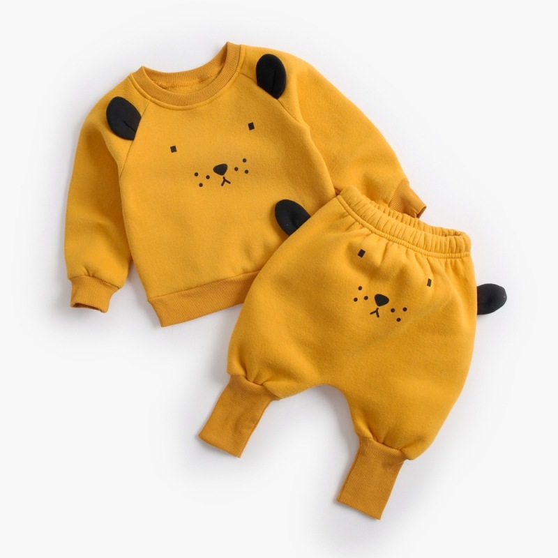 Conyson hot sale fall children korean designer animal baby kids fashion boutique winter clothing boy girls cotton clothes sets