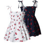 Conyson  Kids Dresses Girls Summer Sleeveless Strap Princess Dress Cotton Flower Print Children Clothes Girl Casual Sundress