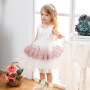 Conyson Wholesale Mesh Embroidery Children Girls Formal Evening Dress Ball Gown Kid Girls Princess Party Fancy Dresses
