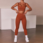 Conyson 2 Piece High Quality Custom Logo Ribbed Seamless Women Gym Active Fitness Legging Bra Wear Yoga Set Fit Sports Casual